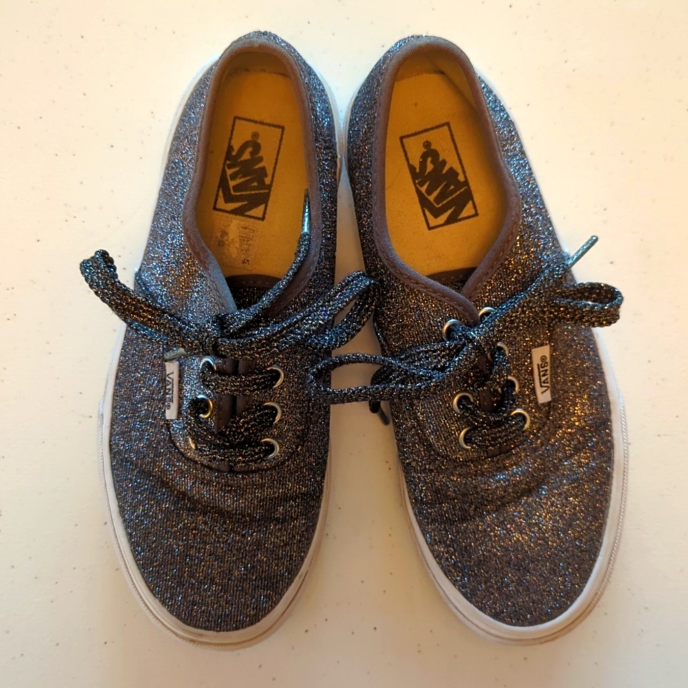 Girls Vans Glitter Shoes Size 3